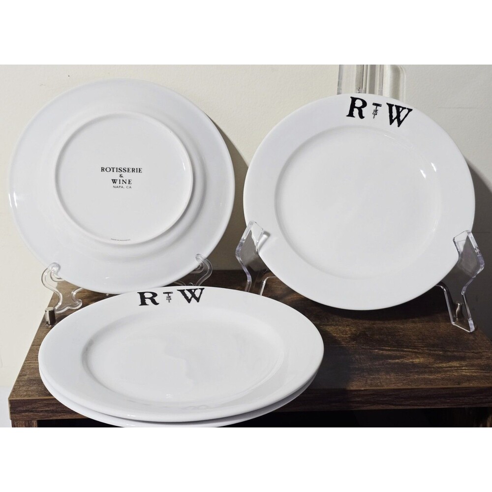 Rare Tyler Florence Rotisserie & Wine Restaurant 8" Plates Napa CA - Set of 4